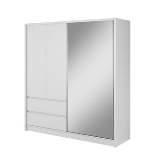 Sara 200 Wardrobe with Mirror - Msofas LTD