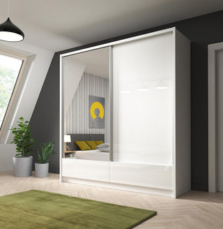 Aria I 200 Wardrobe with Mirror - Msofas LTD