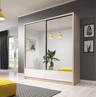 Aria II 200 Wardrobe with 2 Mirrors - Msofas LTD