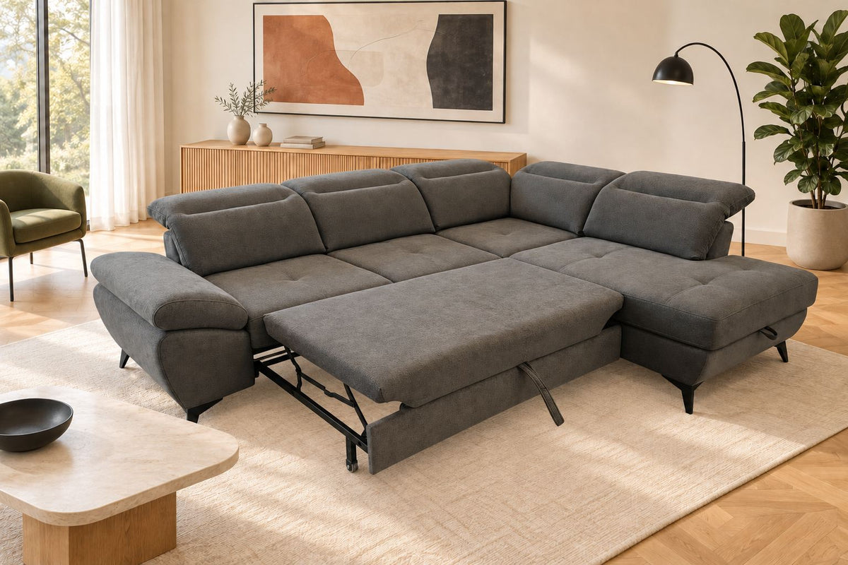 Mando Corner Sofa Bed With Storage