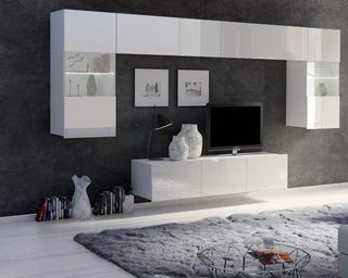 Cala White Hanging Glass Cabinet - Msofas LTD