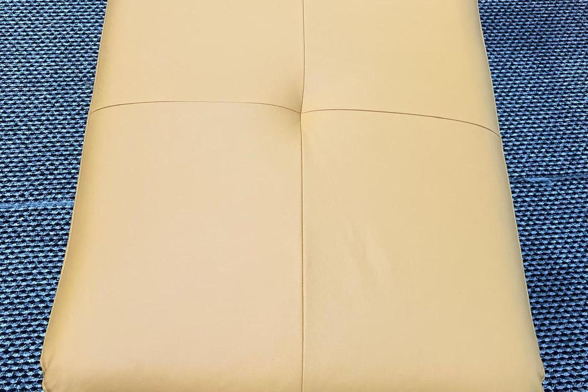 Ex-Display Fabio Footstool In Natural Leather