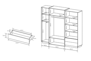 3D Wardrobe 230 - Msofas LTD