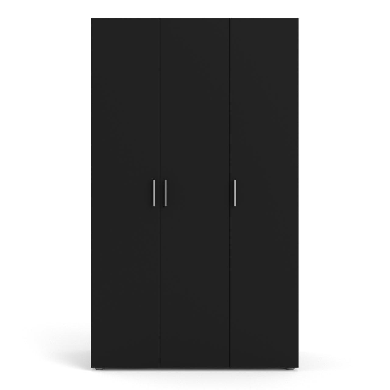 Pepe Wardrobe with 3 Doors in Black