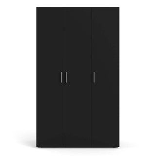 Pepe Wardrobe with 3 Doors in Black - Msofas LTD