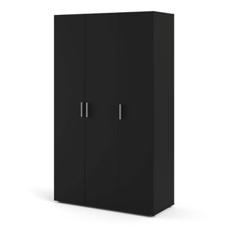 Pepe Wardrobe with 3 Doors in Black - Msofas LTD