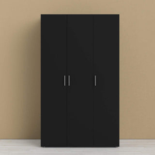 Pepe Wardrobe with 3 Doors in Black - Msofas LTD