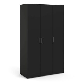 Pepe Wardrobe with 3 Doors in Black - Msofas LTD