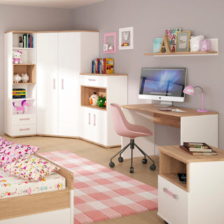 4kids 1 door desk mobile with lilac handles