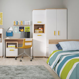 4kids 1 door desk mobile with orange handles