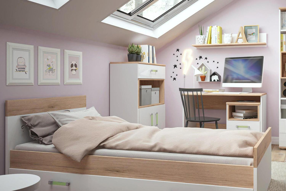 4kids 1 Drawer Bedside Cabinet With Lemon Handles