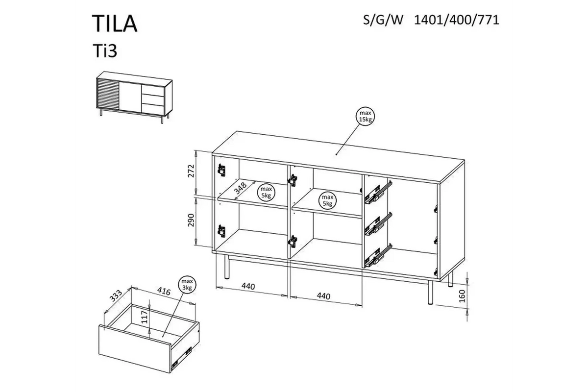 Tila Ti3 Sideboard