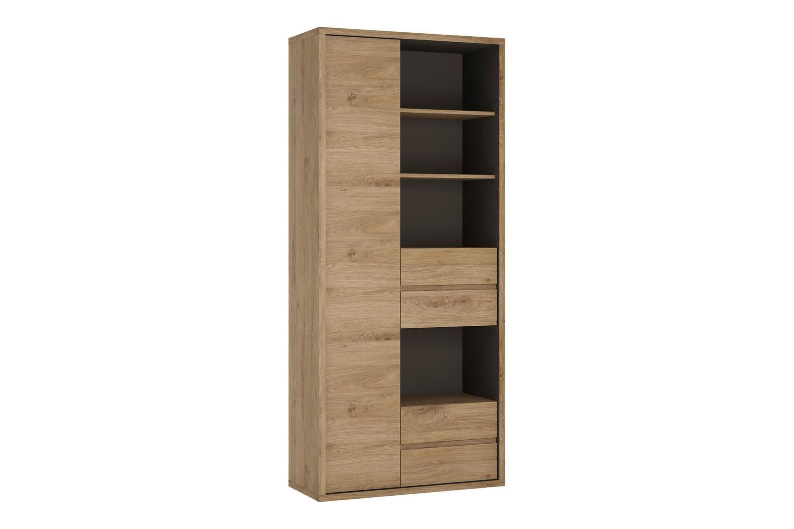 Shetland Tall Wide 1 Door 4 Drawer Bookcase