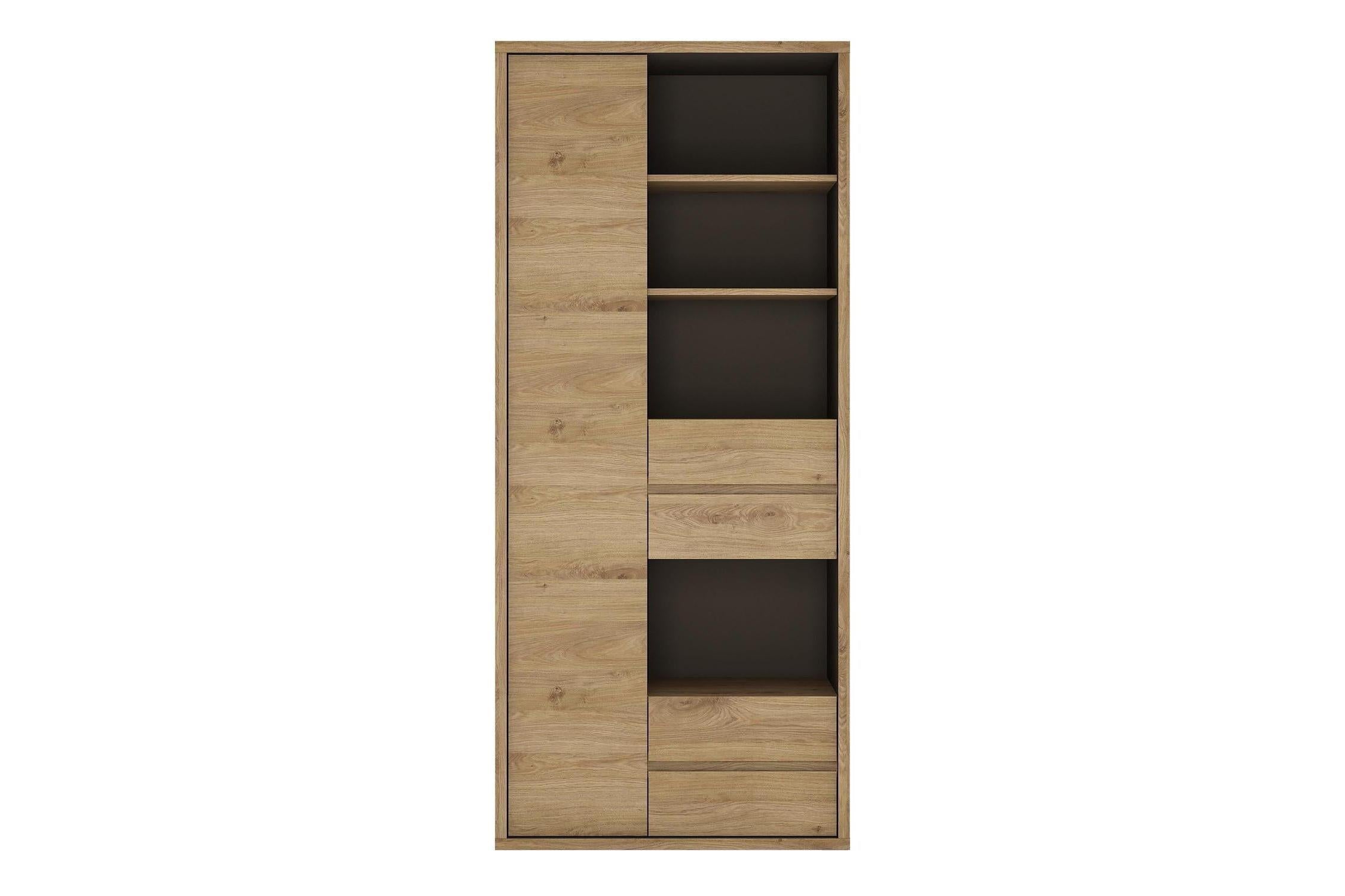 Shetland Tall Wide 1 Door 4 Drawer Bookcase