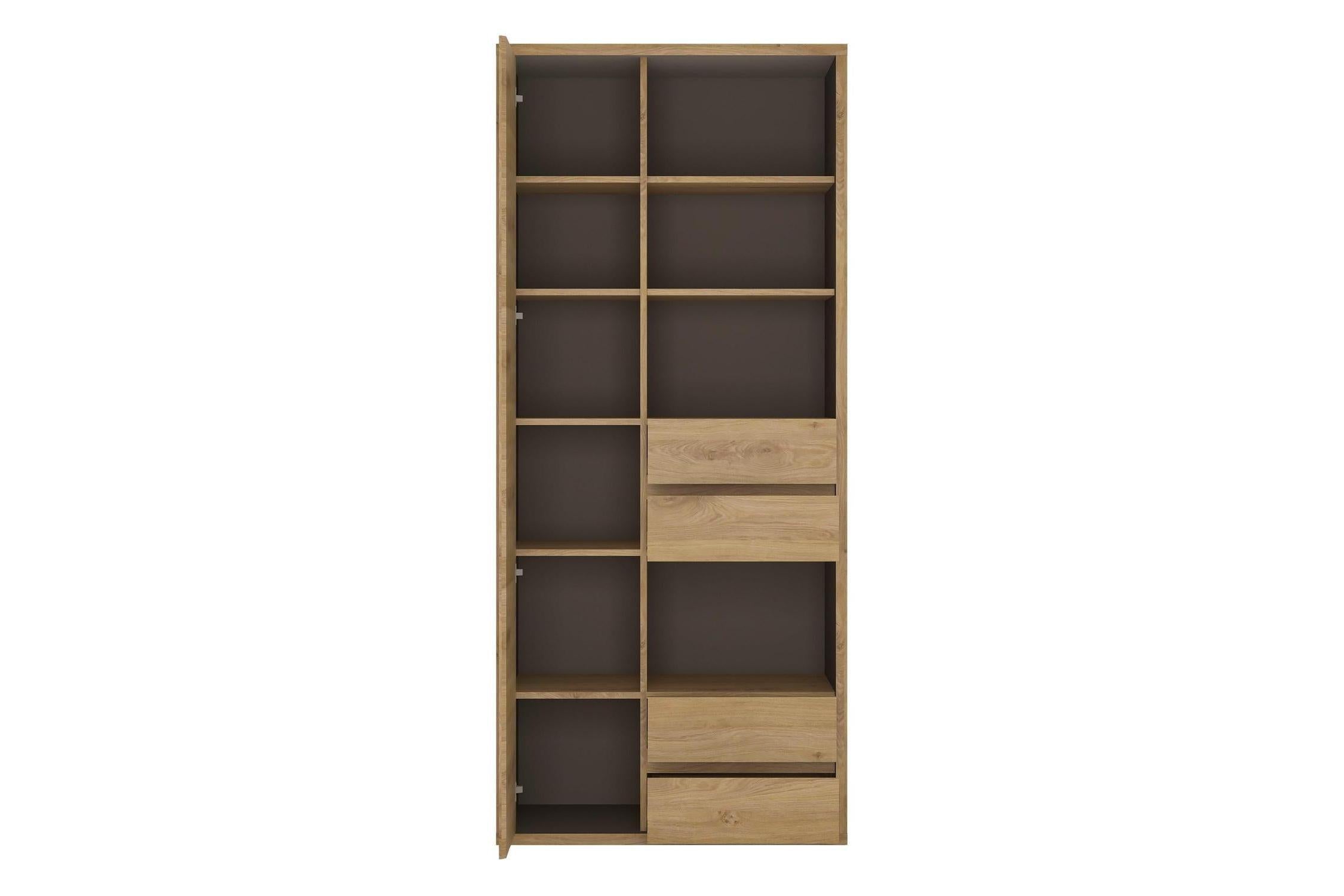 Shetland Tall Wide 1 Door 4 Drawer Bookcase