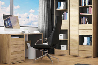 Shetland Tall Wide 1 Door 4 Drawer Bookcase