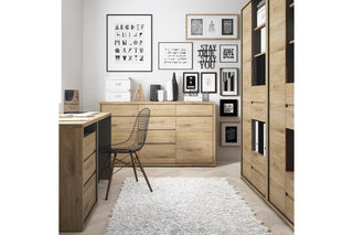 Shetland Tall Wide 1 Door 4 Drawer Bookcase