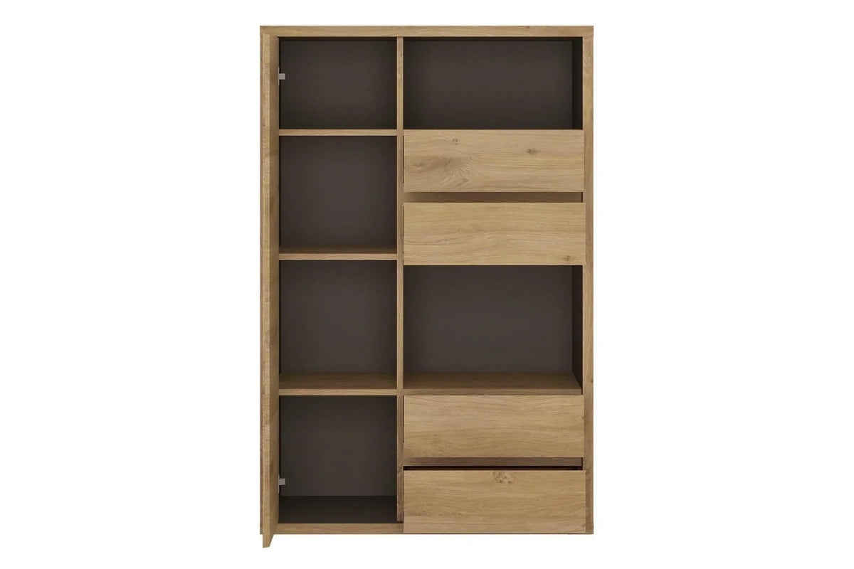 Shetland 1 Door 4 Drawer Display Cabinet