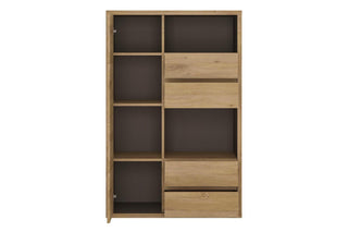 Shetland 1 Door 4 Drawer Display Cabinet