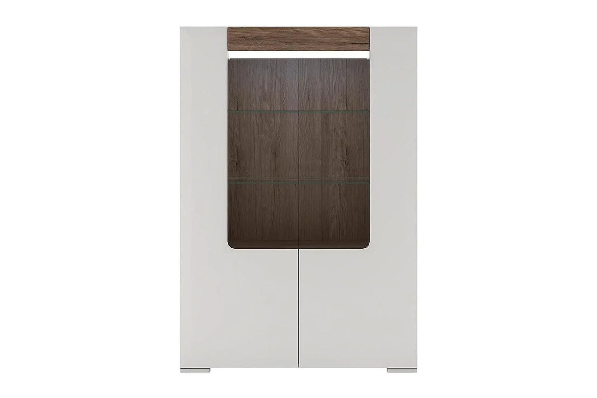 Toronto Low Glazed 2 Door Display Cabinet With Internal Shelves (Inc. Plexi Lighting)
