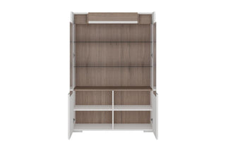 Toronto Low Glazed 2 Door Display Cabinet With Internal Shelves (Inc. Plexi Lighting)