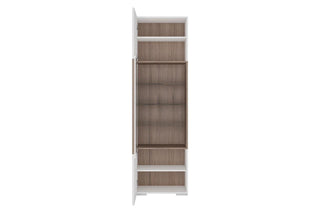 Toronto Tall Narrow Glazed Display Cabinet With Internal Shelves (Inc. Plexi Lighting)