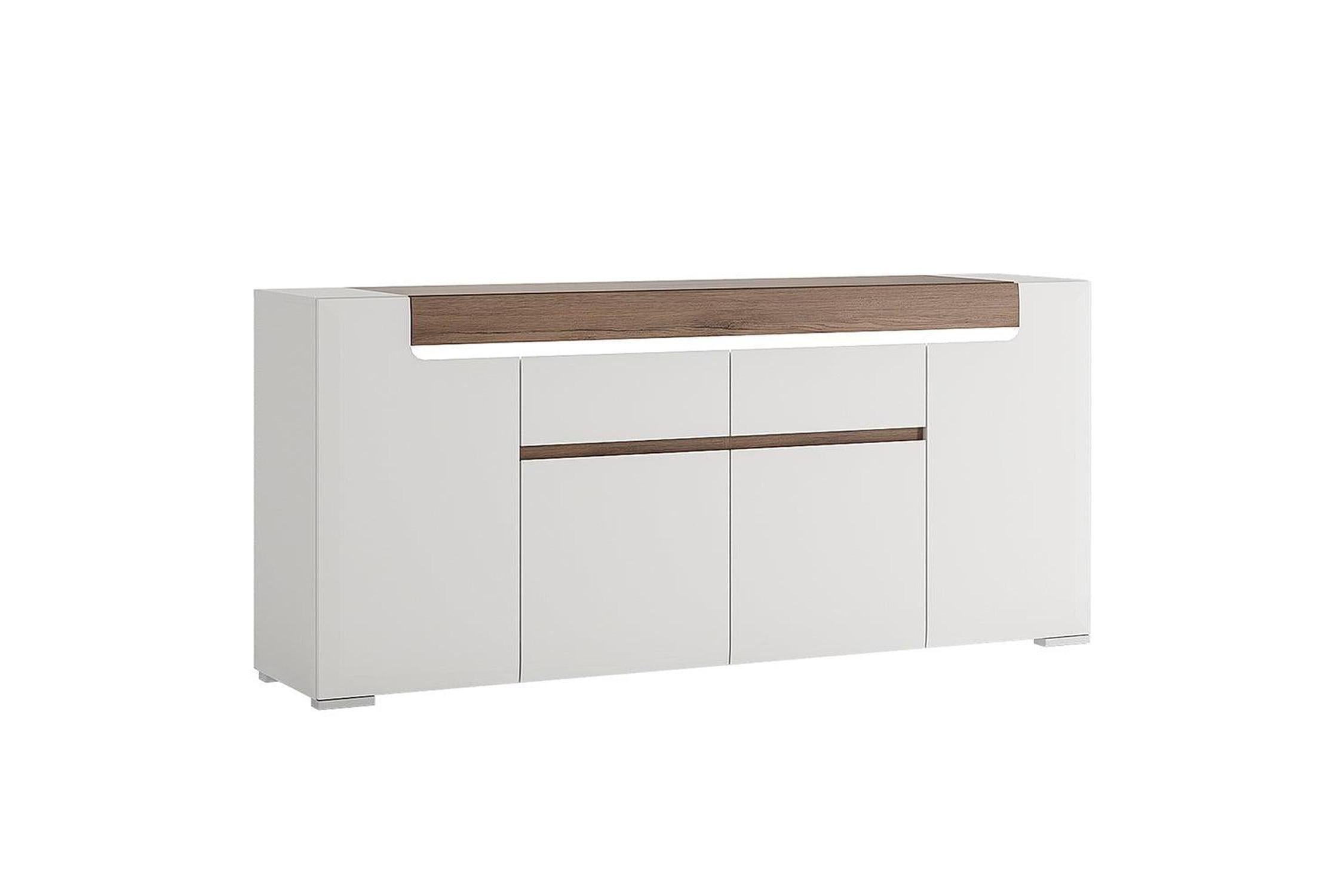 Toronto Wide 4 Door 2 Drawer Sideboard (Inc. Plexi Lighting)