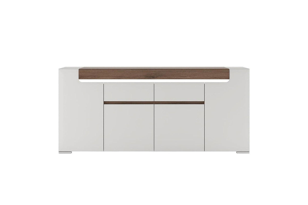 Toronto Wide 4 Door 2 Drawer Sideboard (Inc. Plexi Lighting)