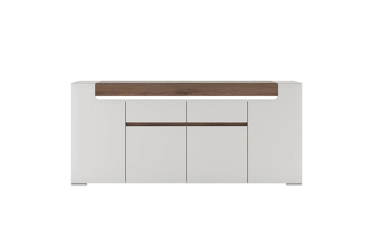Toronto Wide 4 Door 2 Drawer Sideboard (Inc. Plexi Lighting)