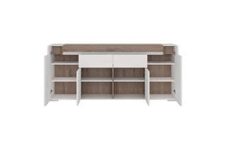 Toronto Wide 4 Door 2 Drawer Sideboard (Inc. Plexi Lighting)