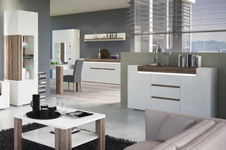 Toronto Wide 4 Door 2 Drawer Sideboard (Inc. Plexi Lighting)