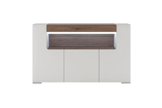 Toronto 3 Door Sideboard With Open Shelving (Inc. Plexi Lighting)