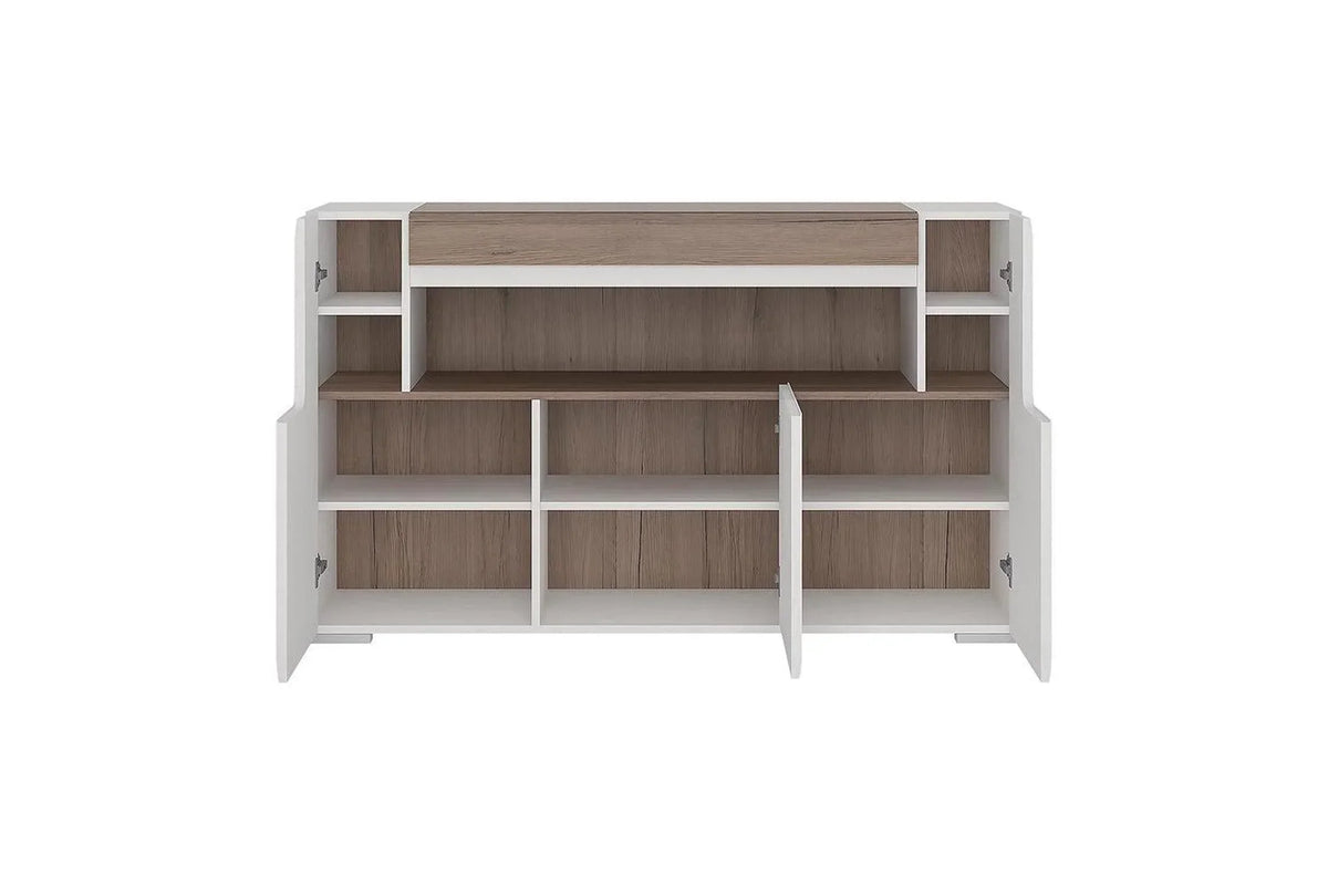 Toronto 3 Door Sideboard With Open Shelving (Inc. Plexi Lighting)