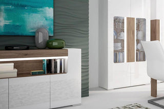 Toronto 3 Door Sideboard With Open Shelving (Inc. Plexi Lighting)