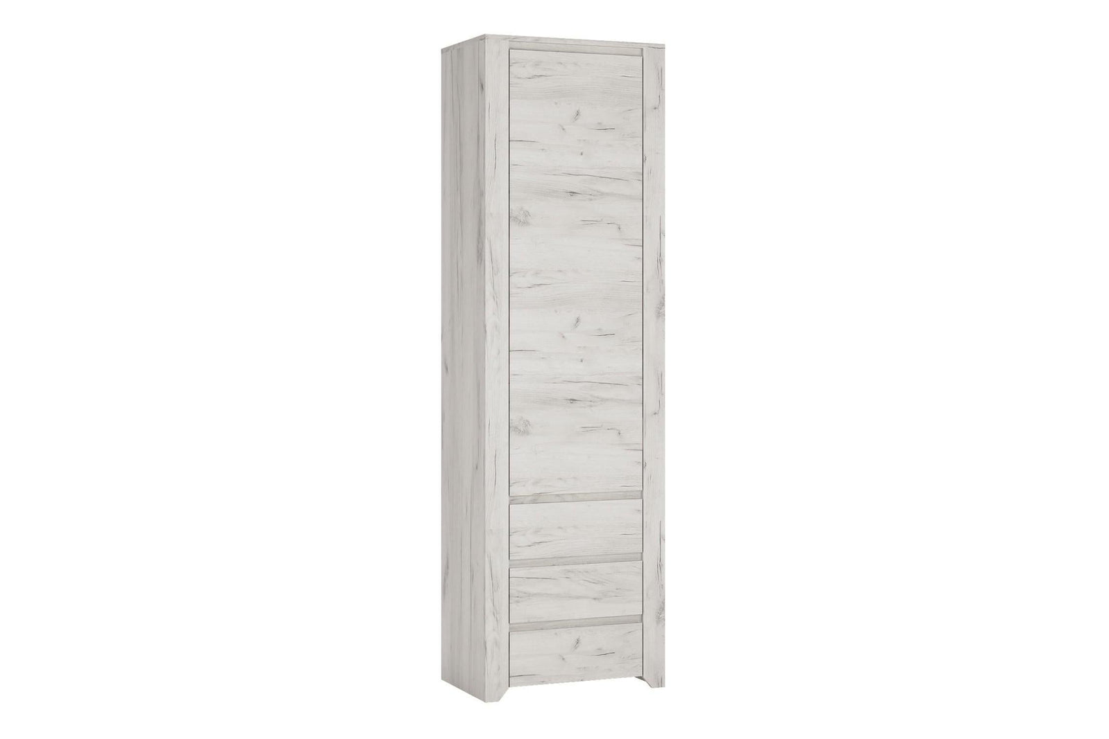 Angel Tall Narrow One Door 3 Drawer Narrow Cupboard