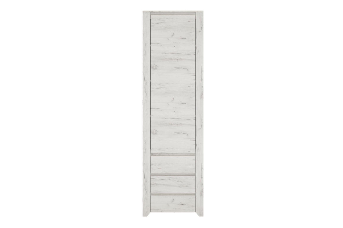 Angel Tall Narrow One Door 3 Drawer Narrow Cupboard