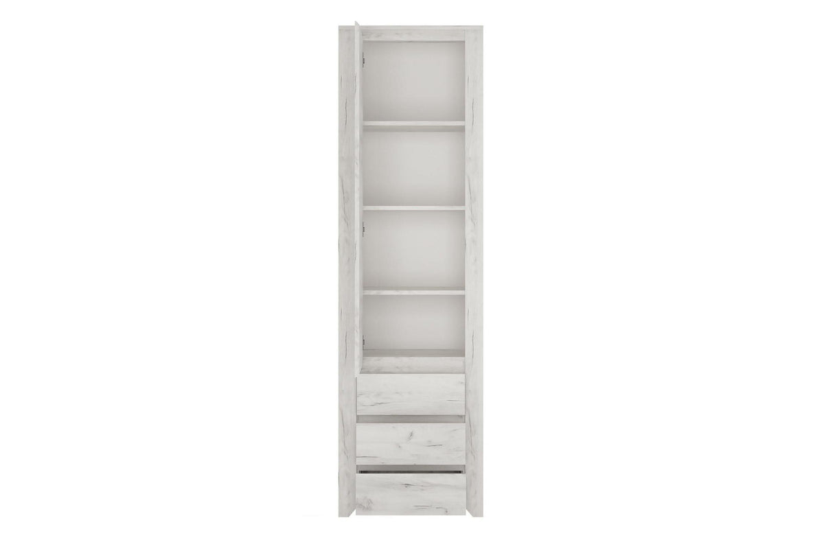 Angel Tall Narrow One Door 3 Drawer Narrow Cupboard