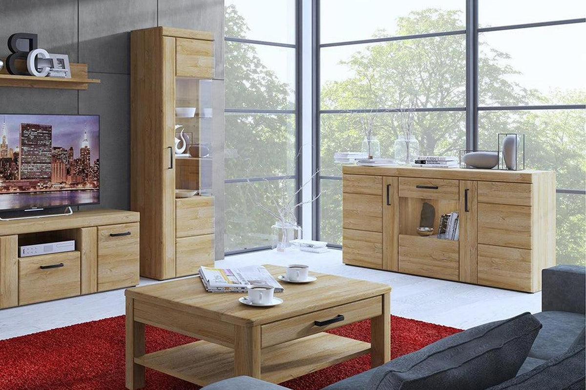 Cortina 2 Drawer Tv Cabinet In Grandson Oak