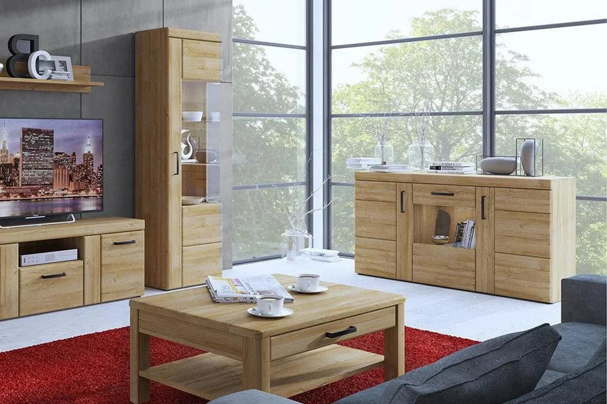 Cortina 2 Drawer Tv Cabinet In Grandson Oak