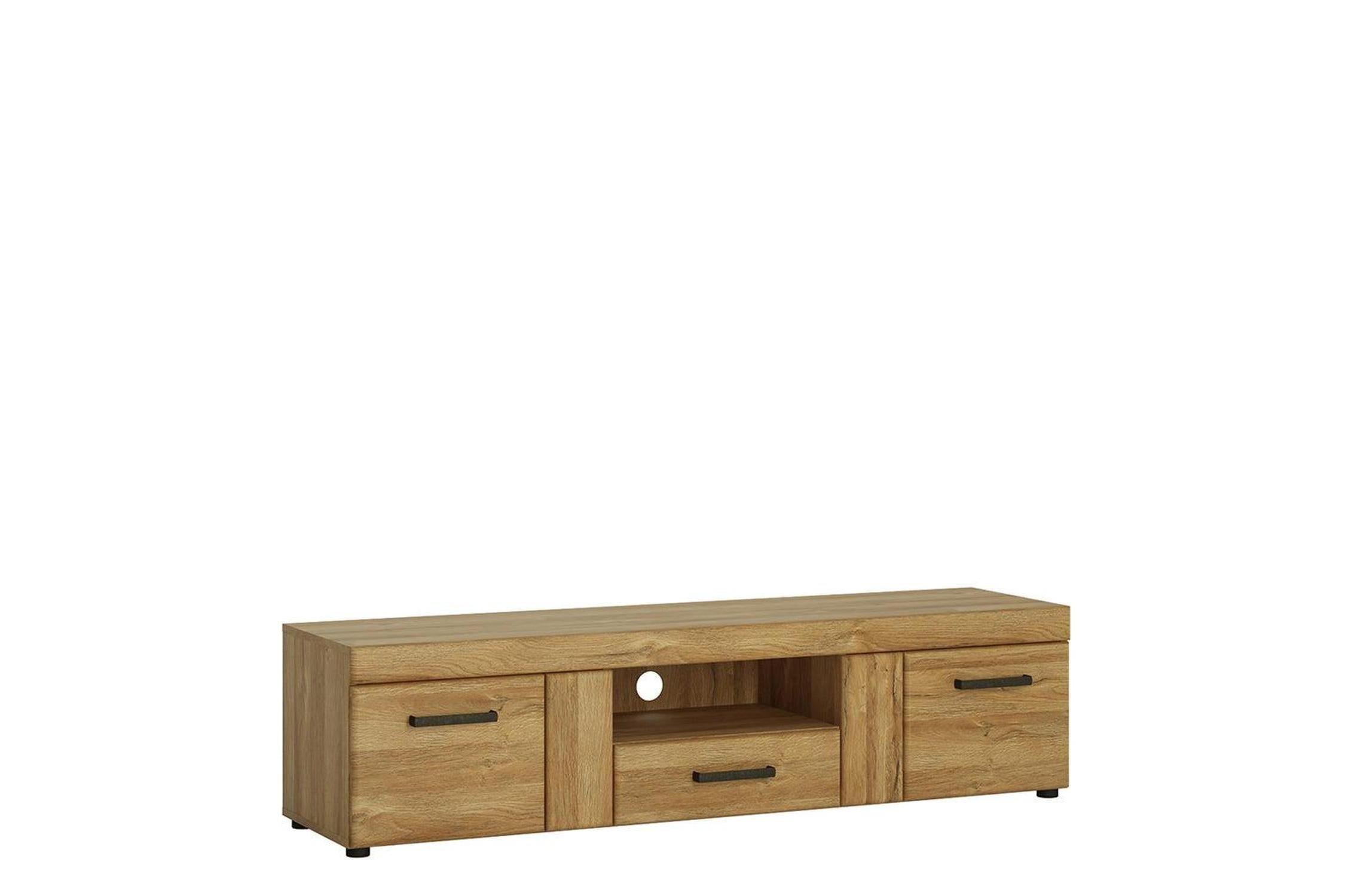 Cortina 2 Door 1 Drawer Wide Tv Cabinet In Grandson Oak