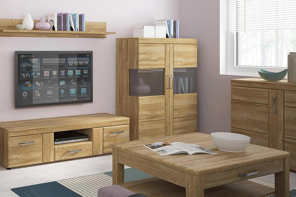Cortina 1 Drawer Coffee Table In Grandson Oak