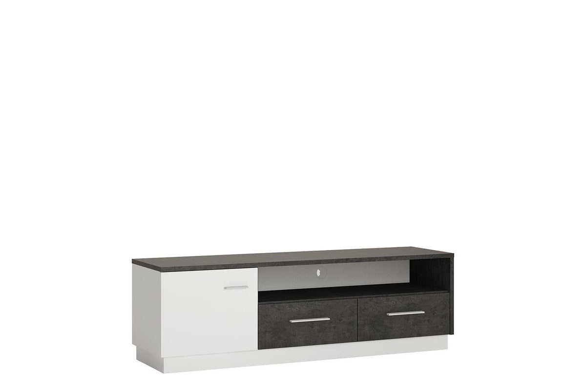 Zingaro 1 Door 2 Drawer Wide Tv Cabinet