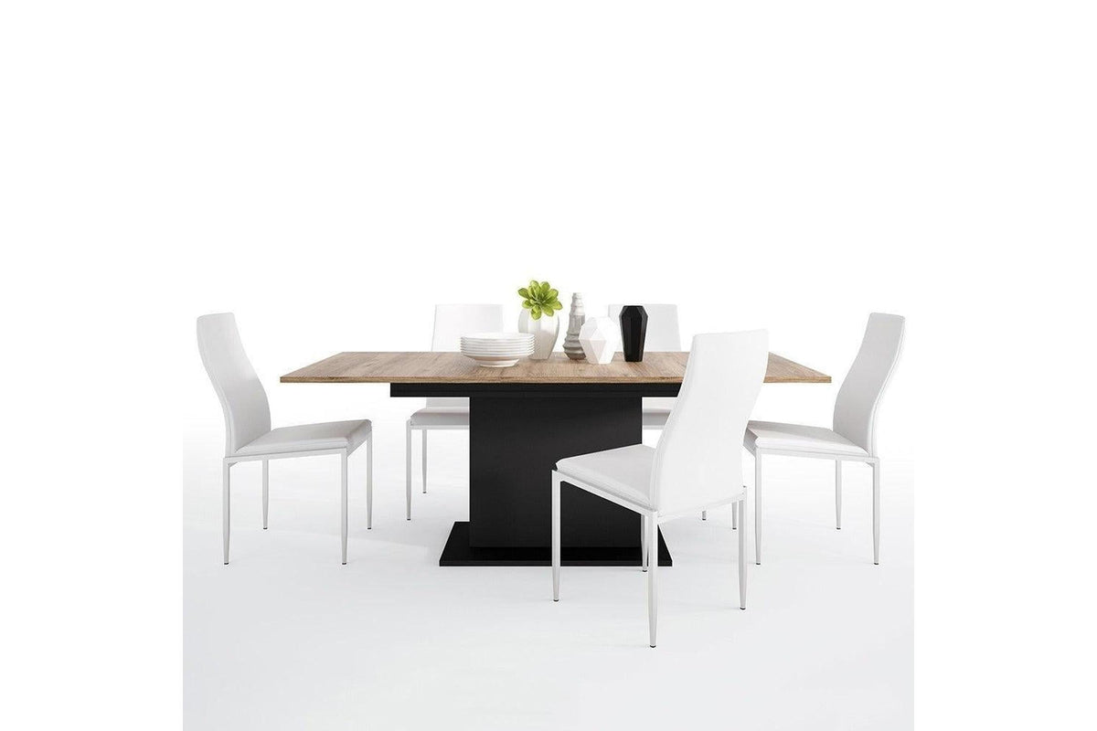 Brolo Express Delivery Extending Dining Table + 4 Chair White