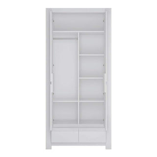 Novi 2 Door Wardrobe in Alpine White 92 - Msofas LTD