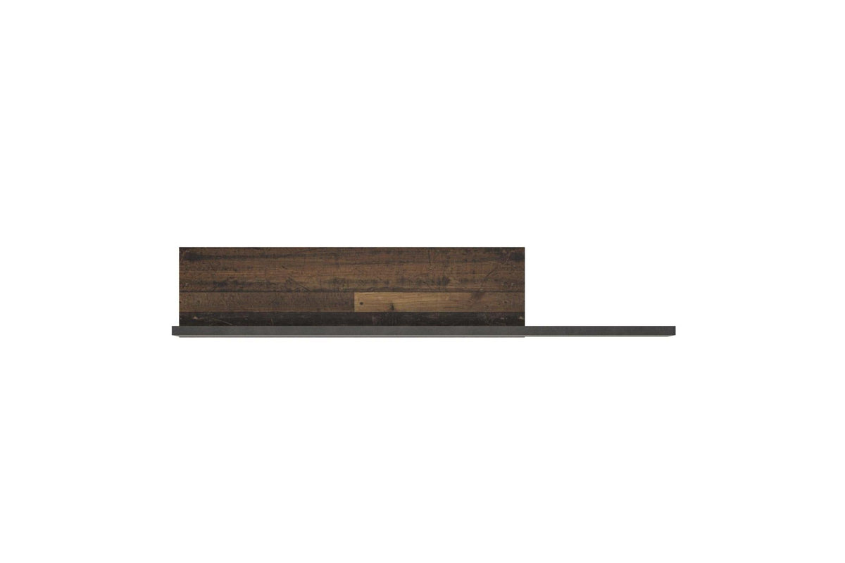 Brooklyn Shelf In Walnut And Dark Matera Grey