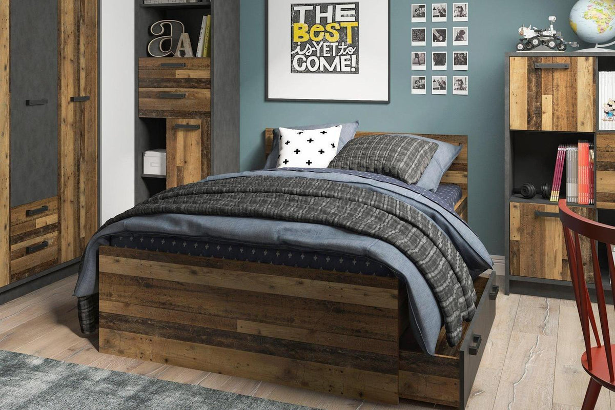 Brooklyn Single Bed 120cm In Walnut