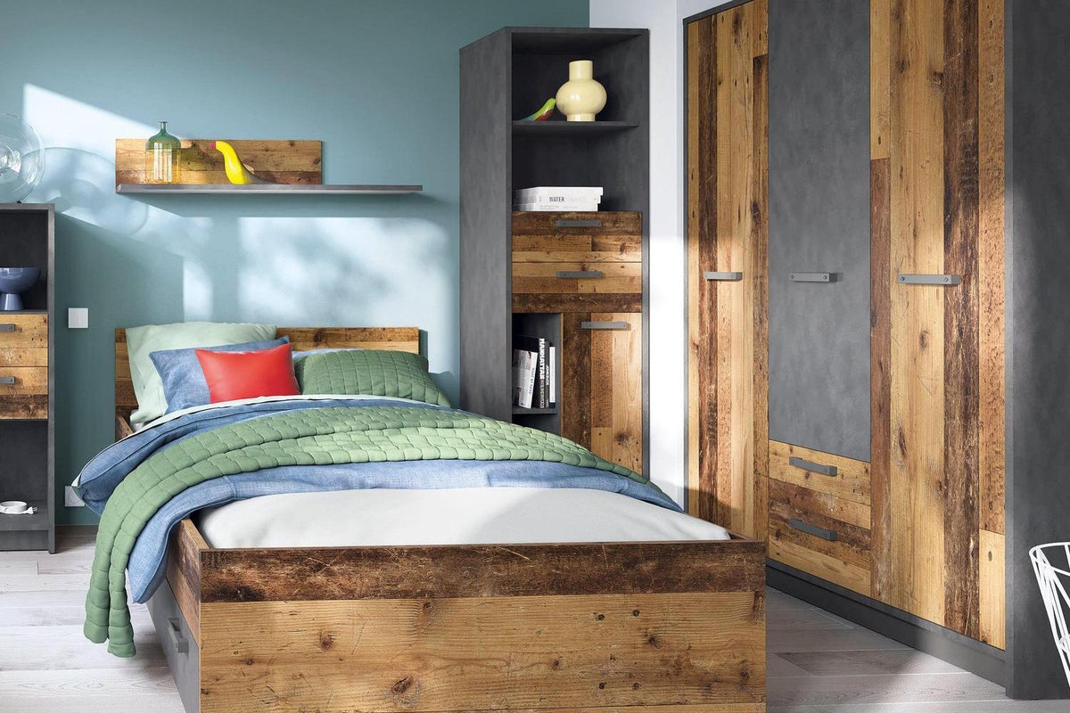 Brooklyn Single Bed 120cm In Walnut