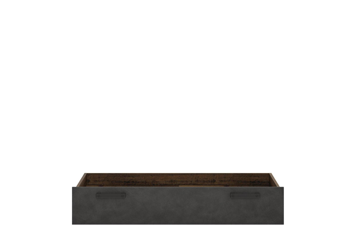 Brooklyn Underbed Drawer In Walnut And Dark Matera Grey