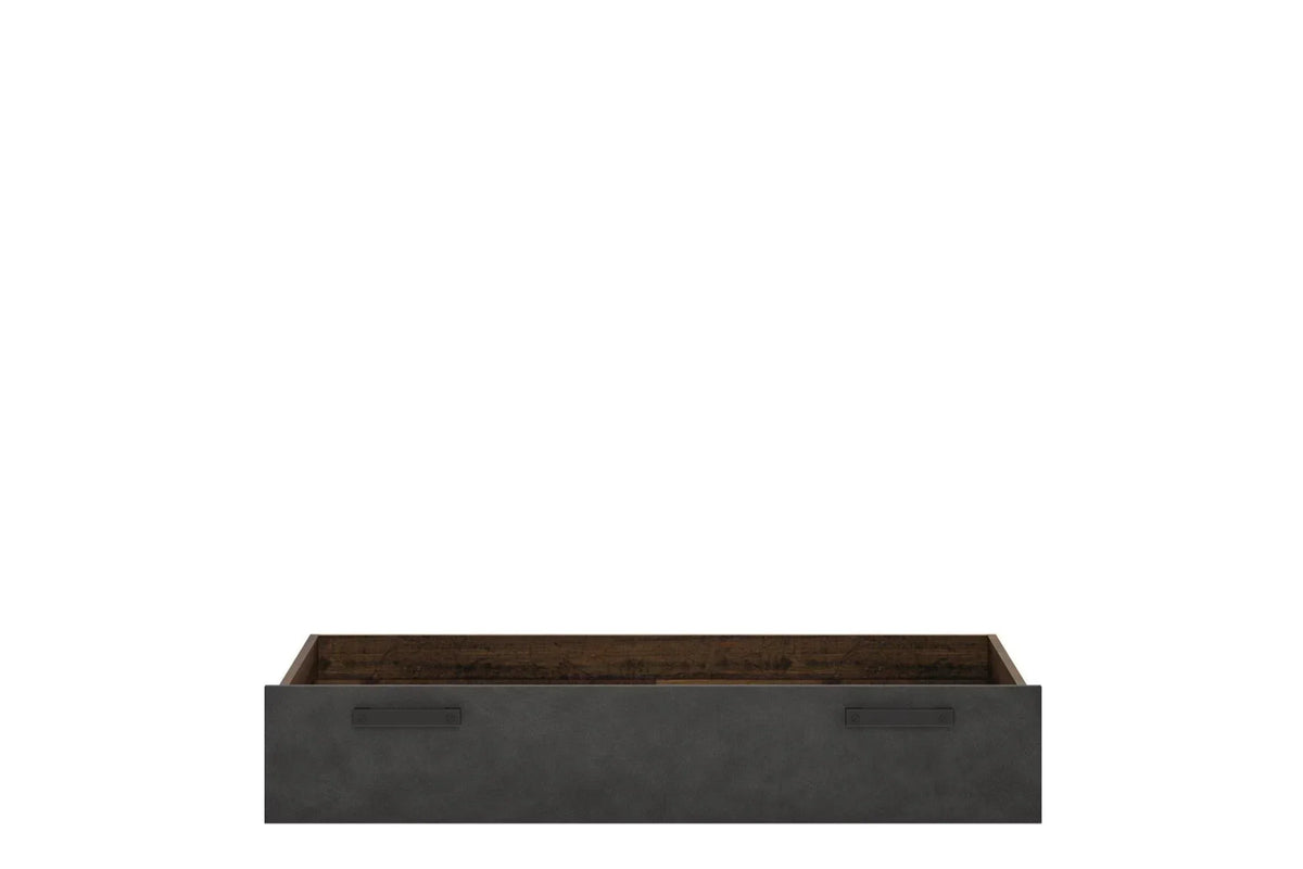 Brooklyn Underbed Drawer In Walnut And Dark Matera Grey