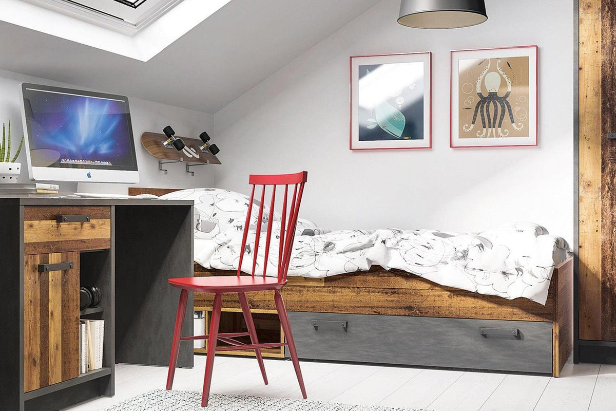Brooklyn Single Bed 90cm In Walnut